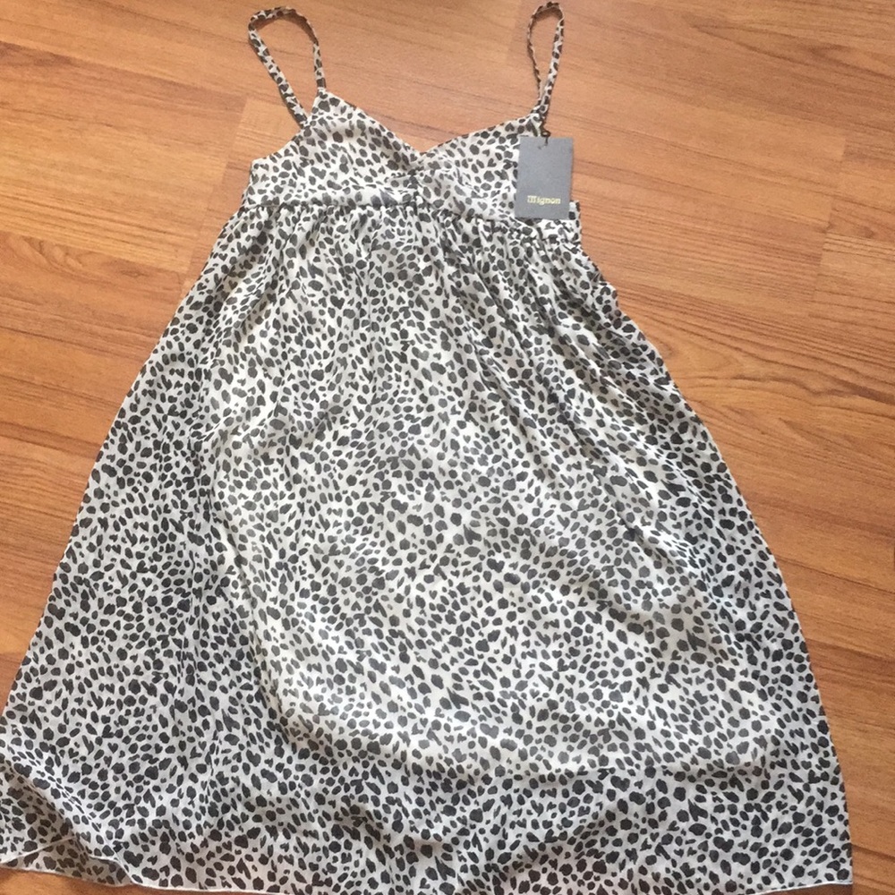 NWT Chiffon Leopard Patteen Dress